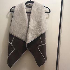 Faux leather and fur Vest